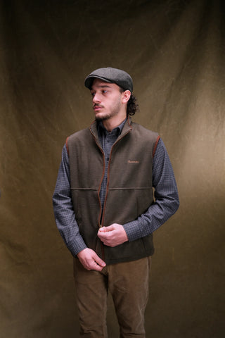 Semender Fully Lined Zip-Up Fleece Vest with Stand Collar