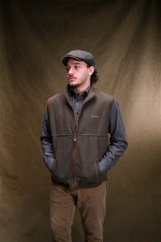 Semender Fully Lined Zip-Up Fleece Vest with Stand Collar