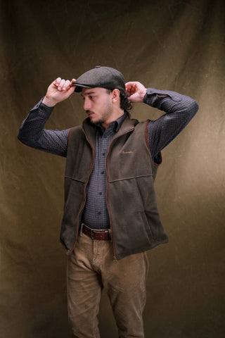 Semender Fully Lined Zip-Up Fleece Vest with Stand Collar