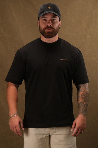 Semender Script Embroidered Oversize T-Shirt