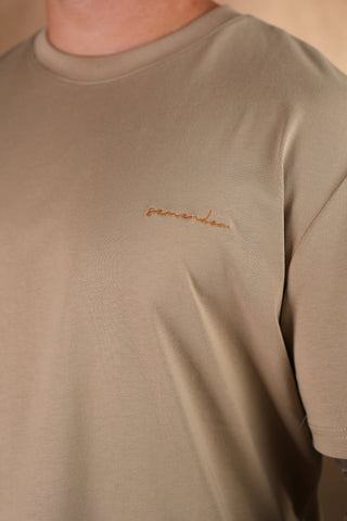 Semender Script Embroidered Oversize T-Shirt