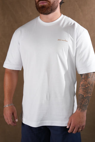 Semender Script Embroidered Oversize T-Shirt