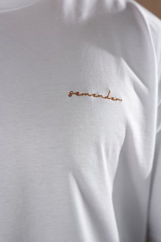 Semender Script Embroidered Oversize T-Shirt