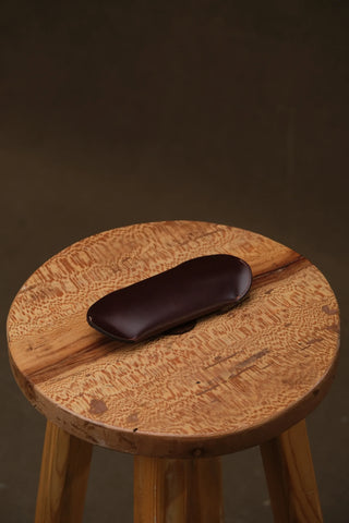 Snap-Closure Leather Glasses Case