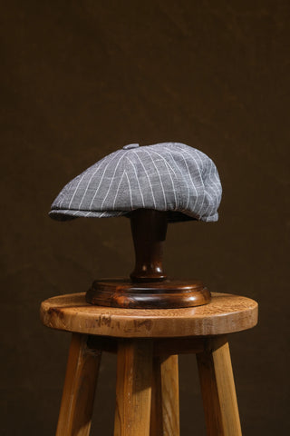 Striped Flat Cap