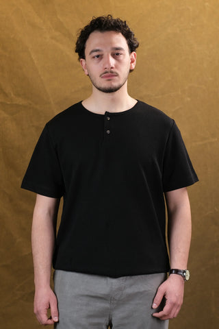 Two-Button Crew Neck Men's T-Shirt | Regular Fit