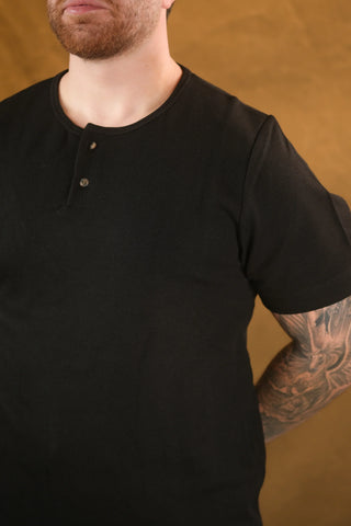 Two-Button Crew Neck Men's T-Shirt | Regular Fit