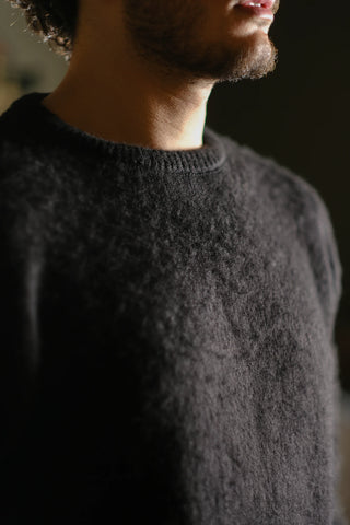 Wool-Blend Crew Neck Heavy Knit Sweater