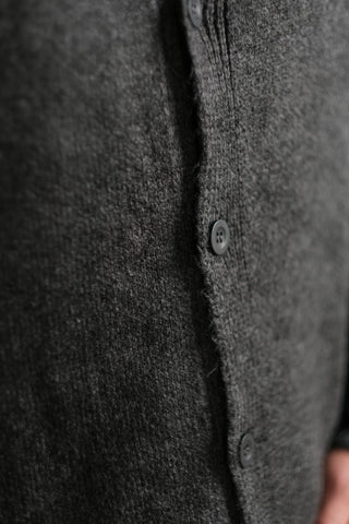 Wool-Textured V-Neck Knit Cardigan