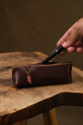 Zippered Leather Pencase