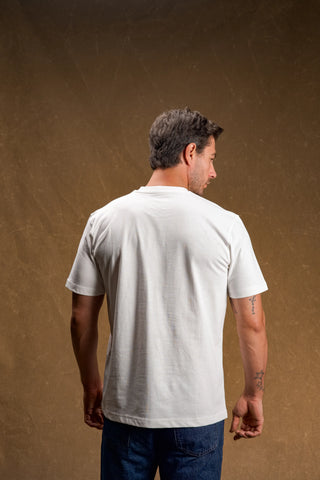 Duck Embroidered White T-Shirt