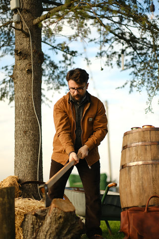 100% Cotton Zip-Up Denim Jacket with Corduroy Collar