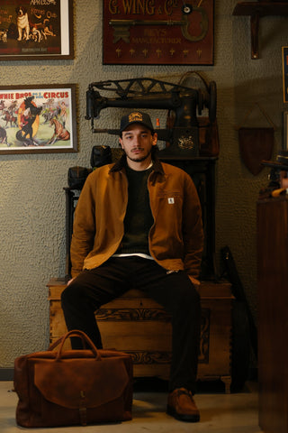 100% Cotton Zip-Up Denim Jacket with Corduroy Collar