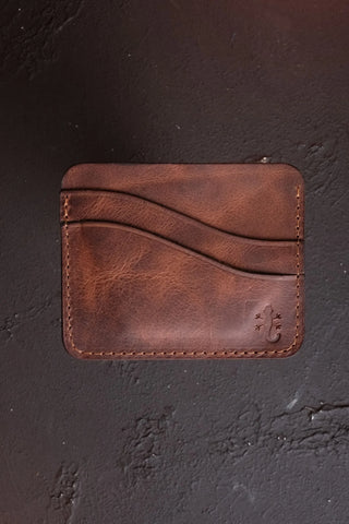 Colt: Minimalist & Stylish Genuine Coffee Leather Unisex Wallet - Cardholder Photo 2