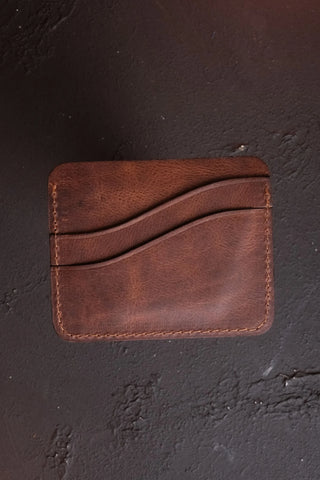 Colt: Minimalist & Stylish Genuine Coffee Leather Unisex Wallet - Cardholder Photo 3