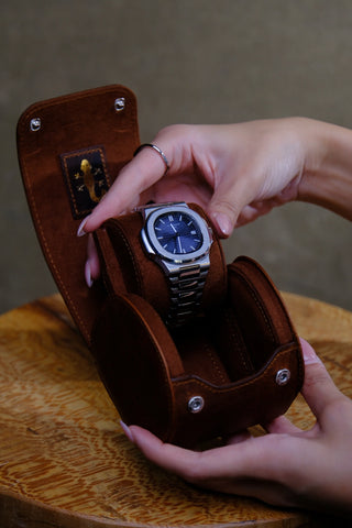 Leather Roll Watch Case | Double