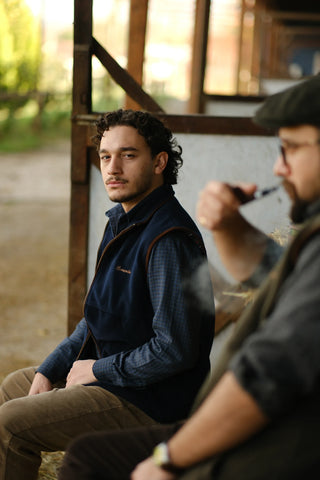 Semender Fully Lined Zip-Up Fleece Vest with Stand Collar