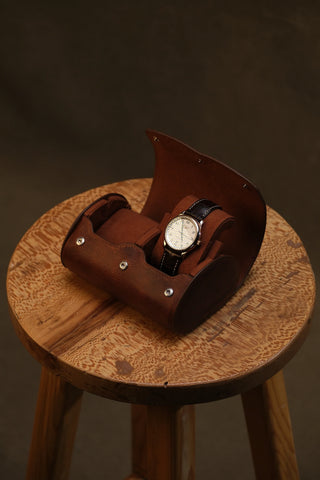 Trousse à montres en cuir | Double