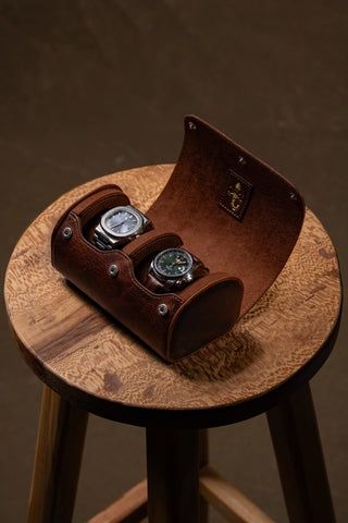 Leather Roll Watch Case | Double