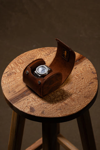 Leather Roll Watch Case | Single
