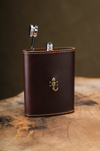 Enamel Mug, Flask, Coaster & Keychain Gift Set