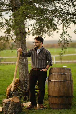 Heavyweight Striped Cotton Flannel Shirt