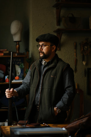 Semender Fully Lined Zip-Up Fleece Vest with Stand Collar