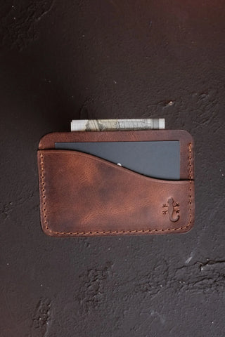 Neva: Minimal & Stylish Genuine Coffee Leather Unisex Wallet Photo 4