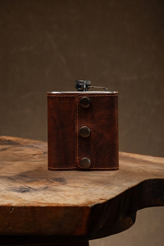 Leather Wrapped Flask
