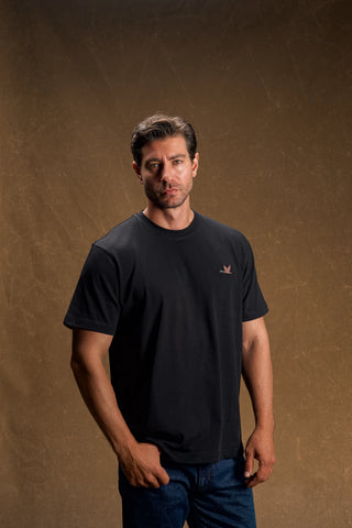 Duck Embroidered Black T-Shirt