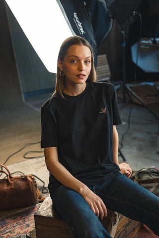 Duck Embroidered Black T-Shirt